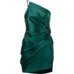 Vestidos verdes de seda sin mangas sin mangas fruncido talla XXS para mujer 