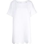 Vestidos blancos de algodón de manga corta rebajados manga corta con cuello redondo Lisa Marie Fernandez talla XS para mujer 