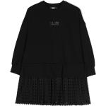 Vestidos negros de viscosa de manga larga manga larga informales con logo DKNY talla XXS para mujer 