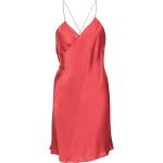 Vestidos rojos de seda de fiesta rebajados con tirantes finos con escote cruzado talla XS para mujer 
