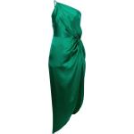 Vestidos verdes de seda sin mangas rebajados sin mangas fruncido para mujer 