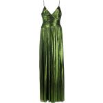 Vestidos verdes de poliester estilo imperio con tirantes finos con escote V metálico talla XS para mujer 