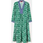 Vestidos verdes de algodón de lino maxi manga larga con rayas Lion of Porches talla XS para mujer 