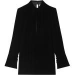 Vestidos rectos negros de viscosa manga larga Saint Laurent Paris talla XS para mujer 