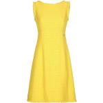 Vestidos amarillos de algodón escote barco por la rodilla sin mangas con cuello barco con logo Dolce & Gabbana talla 3XL para mujer 