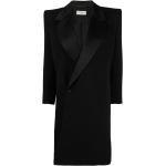 Vestidos negros de algodón de manga larga manga larga Saint Laurent Paris talla XS para mujer 