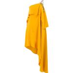 Vestidos amarillos de seda de fiesta con escote asimétrico MONSE talla XS para mujer 