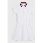 Vestidos camiseros infantiles blancos de algodón rebajados con rayas Tommy Hilfiger Essentials 12 años de materiales sostenibles para niña 