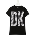 Vestidos estampados infantiles negros de algodón informales con logo DKNY 8 años 