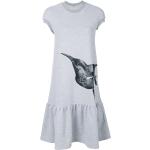vestido estilo camiseta con pájaro estampado