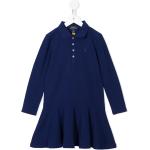 Vestidos polo infantiles azules de algodón rebajados informales con logo Ralph Lauren Lauren 
