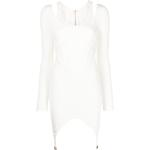 Vestidos orgánicos blancos de sintético de manga larga rebajados manga larga con escote asimétrico Dion Lee talla XL de materiales sostenibles para mujer 