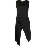 Vestidos negros de algodón sin mangas rebajados sin mangas con escote asimétrico talla M para mujer 