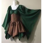 Disfraces marrones de poliester medievales de otoño tallas grandes vintage talla XS para mujer 