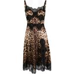 Vestidos marrones de poliamida de fiesta con tirantes finos leopardo Dolce & Gabbana talla 3XL para mujer 