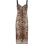 Vestidos marrones de poliamida sin mangas sin mangas leopardo Dolce & Gabbana talla 3XL para mujer 