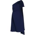 Vestidos drapeados azul marino de poliester tallas grandes sin mangas sin hombros para mujer 
