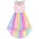 Vestido para niña Flor Unicornio Arco Iris Princesa Fiesta 5 años