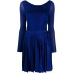 Vestidos azules de viscosa de manga larga manga larga con cuello redondo Dior talla S para mujer 