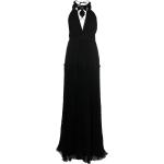 Vestidos negros de noche sin mangas con escote V Alberta Ferretti con lazo talla XL para mujer 