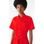 Vestidos polos rojos de algodón informales Lacoste talla S para mujer 