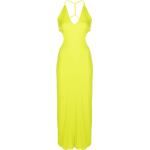Vestidos amarillos de viscosa con aberturas rebajados con escote V Dion Lee talla 3XL para mujer 