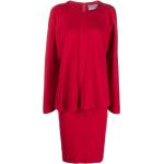 Vestidos rojos de lana de manga larga por la rodilla manga larga Ferré talla L para mujer 