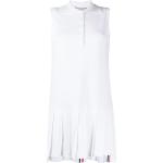 Vestidos blancos de algodón sin mangas rebajados sin mangas con rayas Thom Browne talla 3XL para mujer 