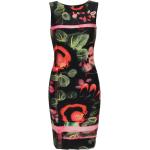 Vestidos negros de poliester sin mangas por la rodilla sin mangas floreados Jean Paul Gaultier con motivo de flores talla M para mujer 