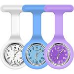 Relojes azules celeste de goma de enfermera  impermeables Cuarzo para mujer 