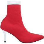 Botines rojos de goma de caña alta con tacón de aguja VICOLO talla 36 para mujer 