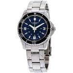 Relojes azules de acero inoxidable de pulsera redondos analógicos Victorinox para mujer 