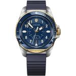 Relojes azules de acero inoxidable de pulsera impermeables Cuarzo brazalete Victorinox para hombre 