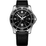 Relojes negros de acero inoxidable de pulsera impermeables hechos en Suiza Cronógrafo Victorinox para hombre 