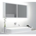 Armarios blancos de baño con luz contemporáneo vidaXL 