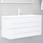 vidaXL Armario para lavabo aglomerado blanco 100x38,5x48 cm