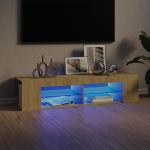 vidaXL Armario TV con luces LED roble Sonoma 135x39x30 cm