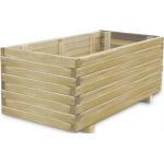 vidaXL Arriate rectangular de madera 100x50x40 cm