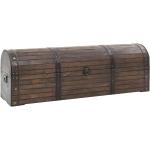 vidaXL Baúl de almacenaje madera maciza estilo vintage 120x30x40 cm