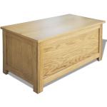 vidaXL Caja de almacenamiento de madera maciza de roble 90x45x45 cm