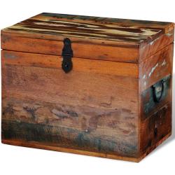 vidaXL Caja de almacenamiento madera maciza reciclada