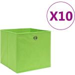 vidaXL Cajas de almacenaje con tapas 10 unidades tela rosa 32x32x32 cm