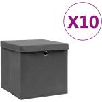 vidaXL Caja de almacenaje tela crema 70x40x18 cm