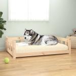 Sofás marrones de madera para perros rústico vidaXL 