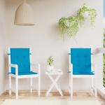 Cojines azules de tela para silla vidaXL 