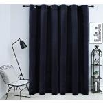 Cortinas traslúcidas azul marino, negro y gris de 84 pulgadas de largo,  juego de 2 paneles para sala de estar/dormitorio, cortinas modernas con