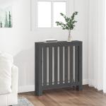 Sonni - Cubierta de Radiador de madera de MDF de Color Blanco Moderno de líneas verticales superficie de Estantería útil de madera para sala de estar