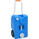vidaXL Depósito de agua con ruedas para camping azul 25 L