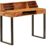 Mesas marrones de madera maciza para ordenador vintage vidaXL 