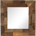 vidaXL Espejo de madera reciclada maciza 50x50 cm